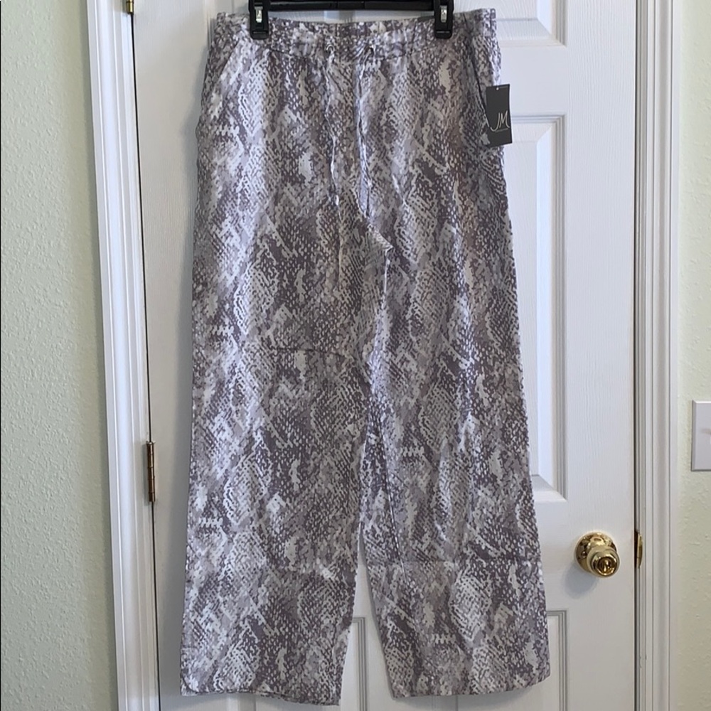 JM Collection Linen Wide Leg Pants (sz 14) NWT